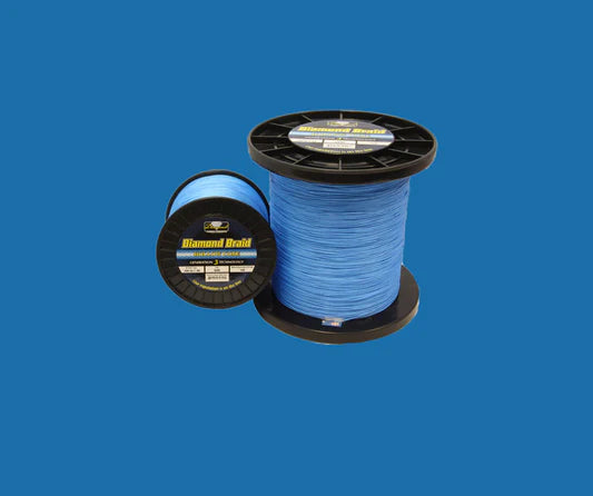 hollow core braided fishing line FINS 16-Strand, Metered, 60 lb, 100 Yds 5,000 Yard) Braided Line Spools