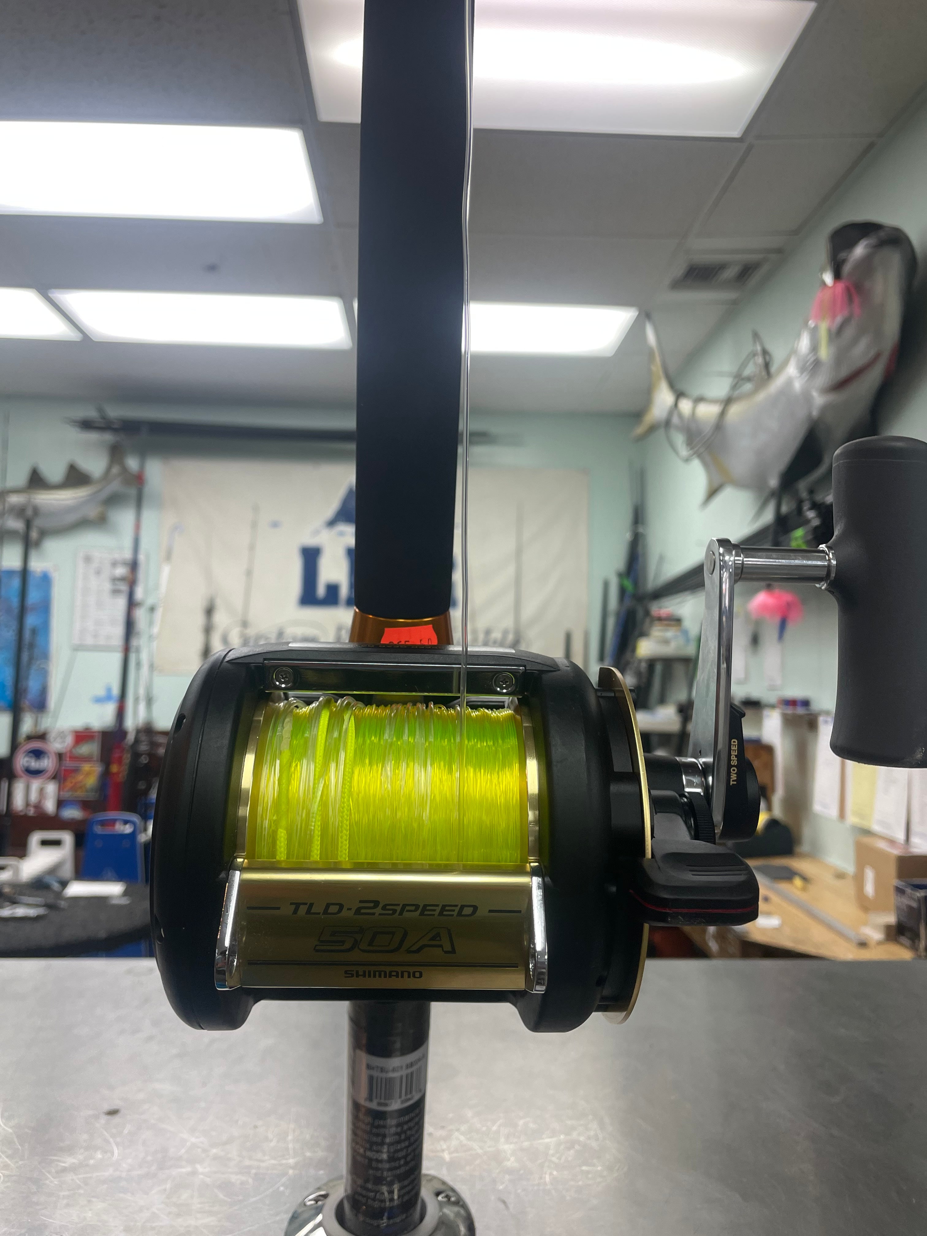 Shimano TLD 50 II on Black Hook 6' Stand-Up Rod Combo