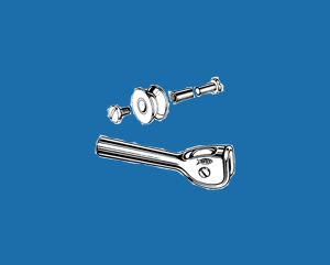 Aftco Complete Tip Roller Replacement Assembly - Roller, Bearing, Screws