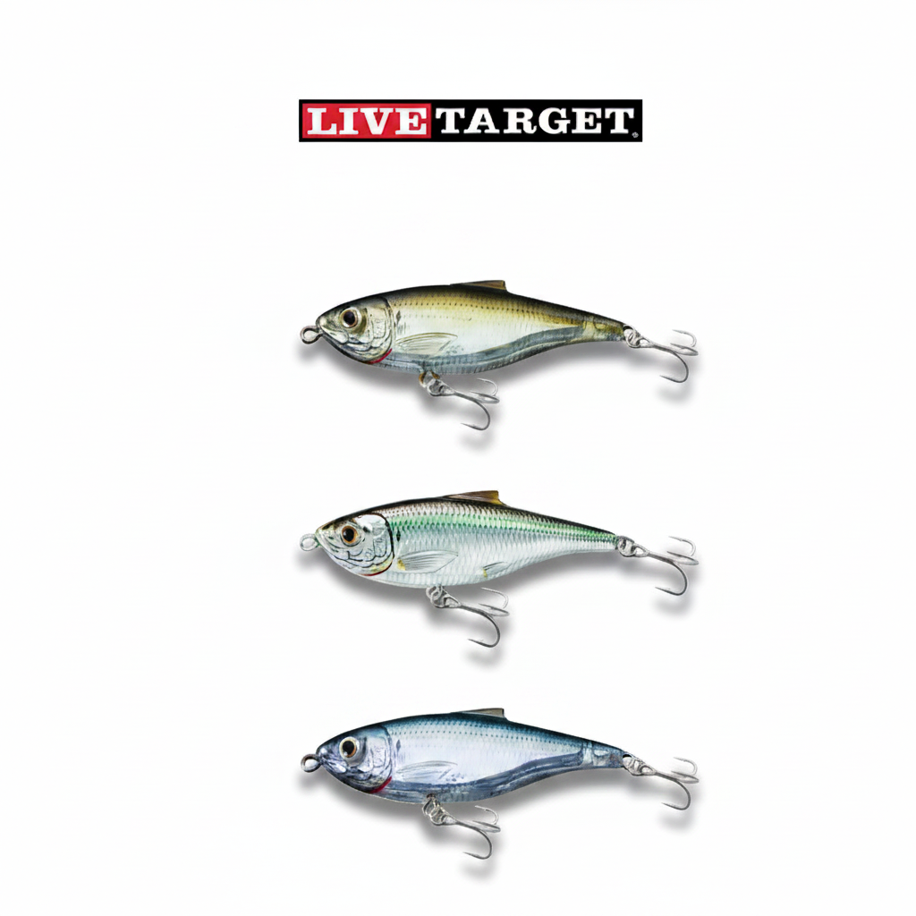 LiveTarget Scaled Sardine SST90S Twitchbait Silver/Green