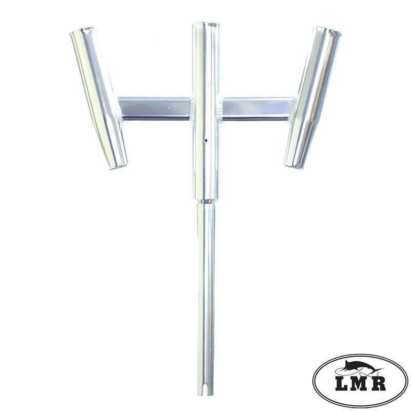 Triple Kite Rod Holder - Straight Butt Polished Finish - 88159