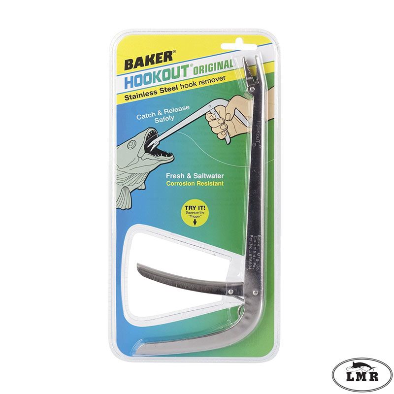 Baker Original Stainless Steel Hook Remover – Spring-Loaded Hook Out Tool – LMR Tackle