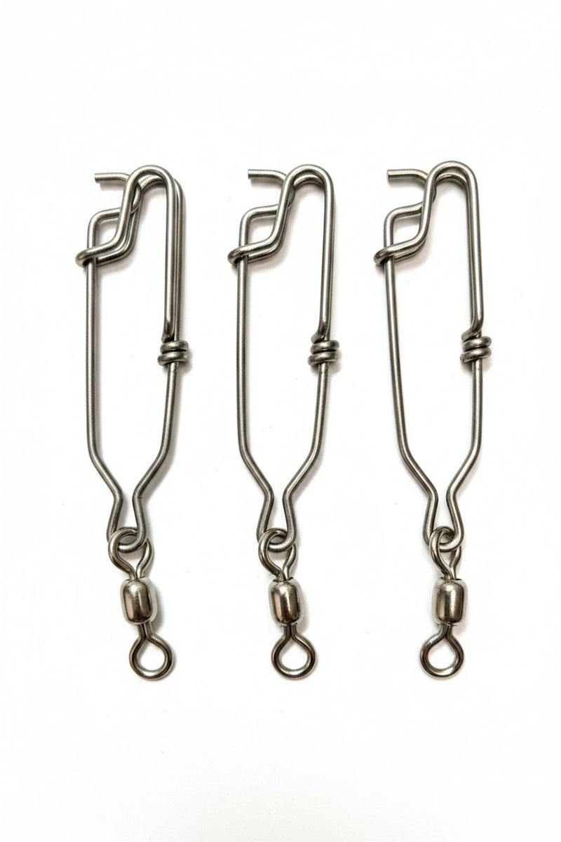 Load image into Gallery viewer, Stainless Long Line Snaps with Swivel - LMR Tackle
