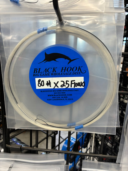 Black Hook Custom Fluorocarbon Wind-On Leaders – 25 ft.