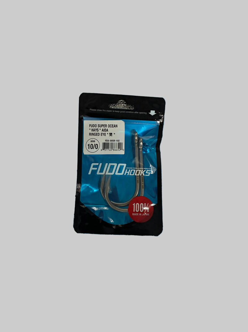 Load image into Gallery viewer, FUDO Super Ocean "Hays" Aida Ringed Eye Hook - 2 Pack
