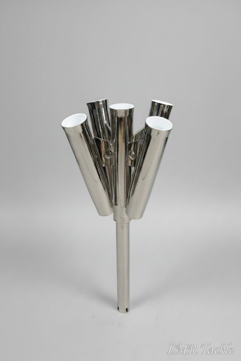 LMR Five Banger Rod Holder Stainless Steel Straight Butt