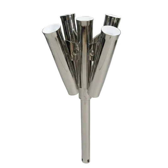 LMR Five Banger Rod Holder Stainless Steel Straight Butt