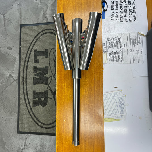 LMR Five Banger Rod Holder Stainless Steel Straight Butt