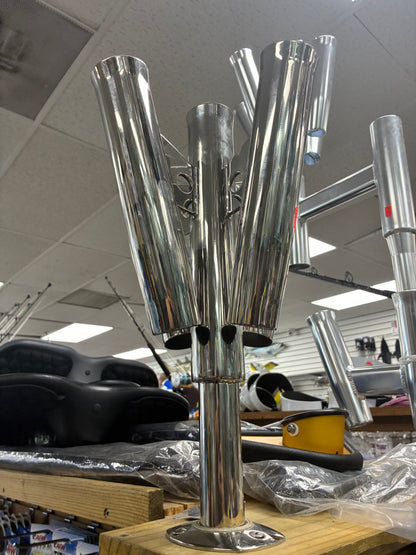 LMR Five Banger Rod Holder Stainless Steel Straight Butt