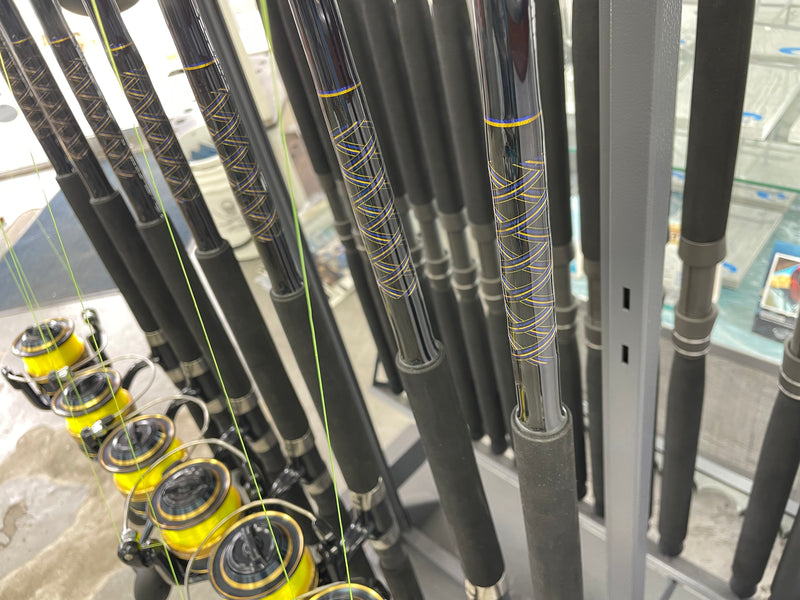Load image into Gallery viewer, Rod Combo Shimano Spheros 14000 on a Black Hook 7' Medium-Heavy Rod
