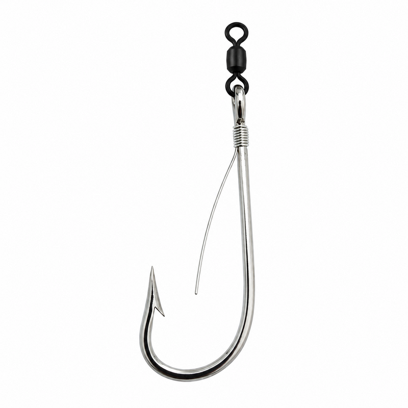 Load image into Gallery viewer, Limerick 12/0 strip hook with barrel swivel and monel pin-rig for offshore trolling
