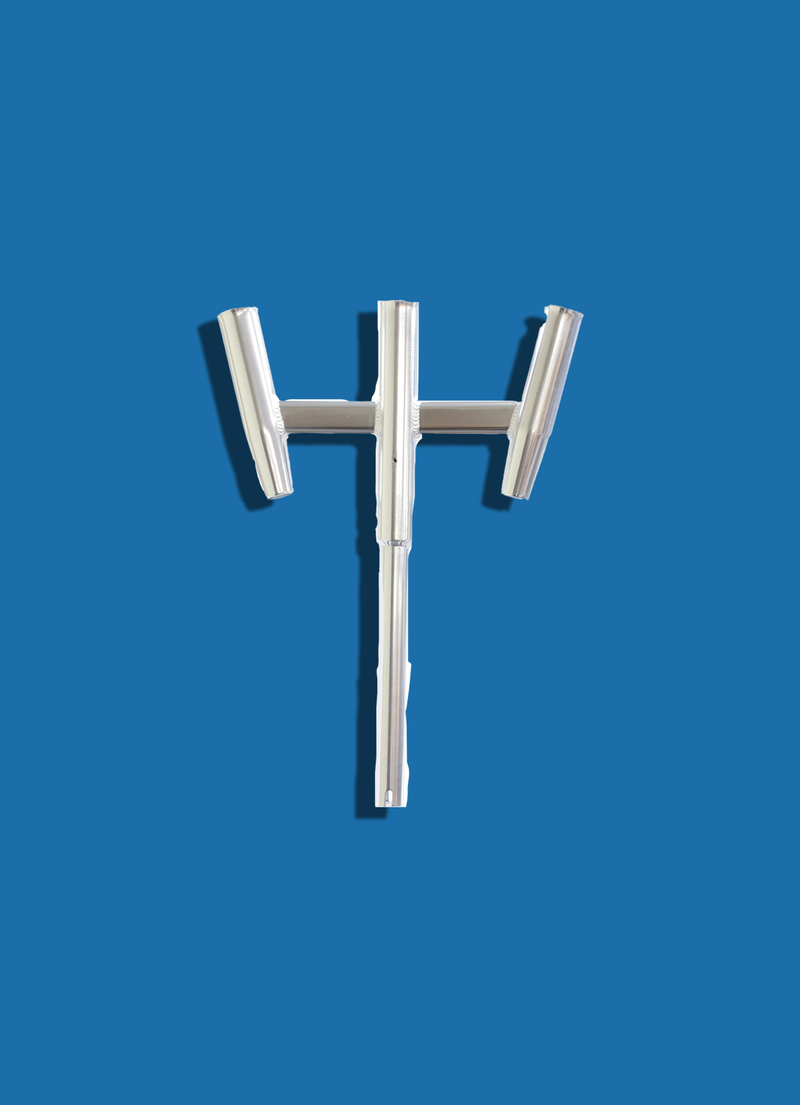Load image into Gallery viewer, Triple Kite Rod Holder - Straight Butt Polished Finish - 88159
