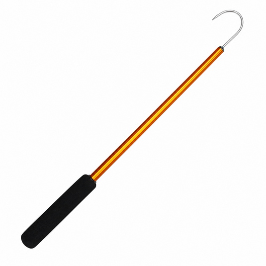 AFTCO Pick Gaff with gold shaft, black grip and stainless steel hook for offshore fishing