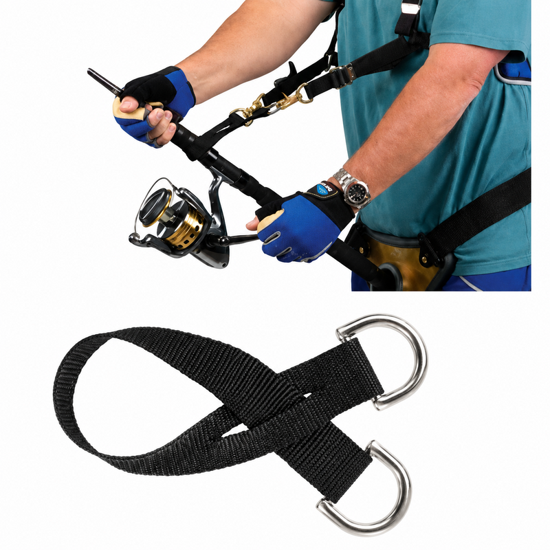 Load image into Gallery viewer, AFTCO Spin Strap for stand-up offshore fishing harness and fighting belt
