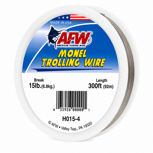 AFW Monel Trolling Wire 15 lb 300 ft spool