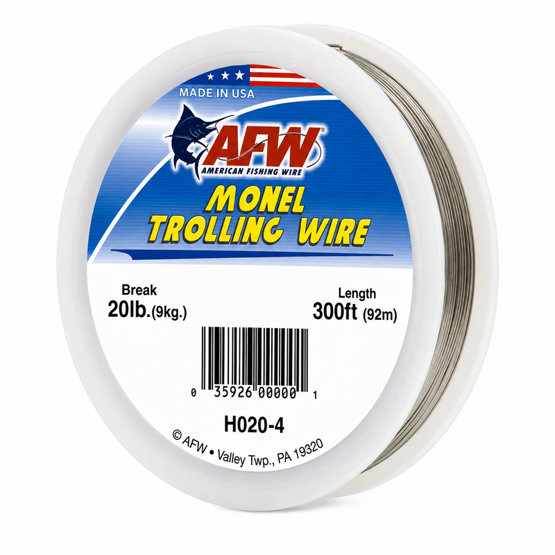 Load image into Gallery viewer, AFW Monel Trolling Wire 20 lb 300 ft spool
