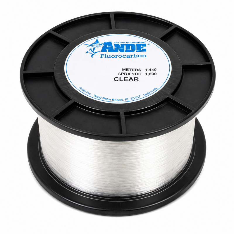 Load image into Gallery viewer, ANDE Fluorocarbon clear fishing line 1600 yard spool
