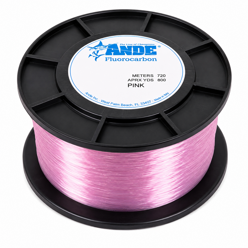 Load image into Gallery viewer, ANDE pink fluorocarbon fishing line 800 yard spool
