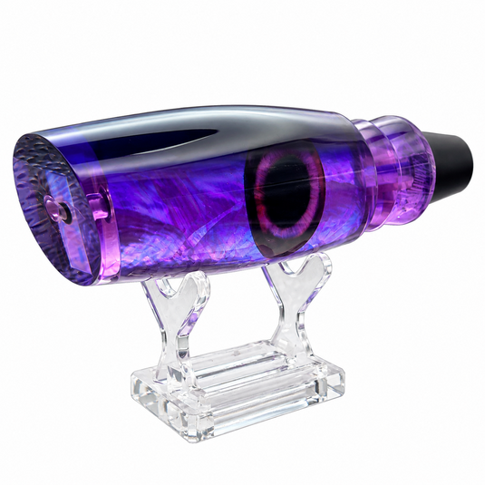 Andy’s The Bermuda Purple Mother of Pearl trolling lure front angle