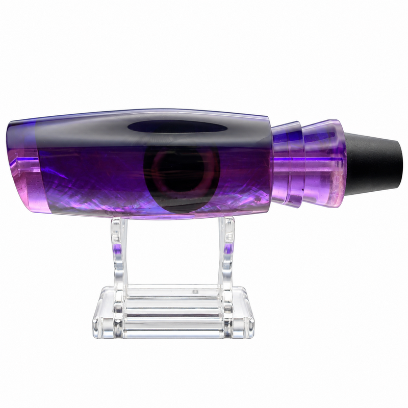 Load image into Gallery viewer, Andy’s The Bermuda Purple Mother of Pearl trolling lure side view
