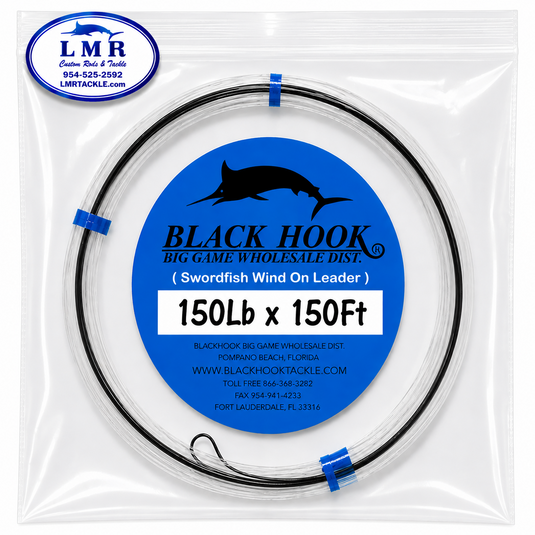Black Hook 150Lb x 150Ft (Swordfish Wind On Leader )-LMR Tackle