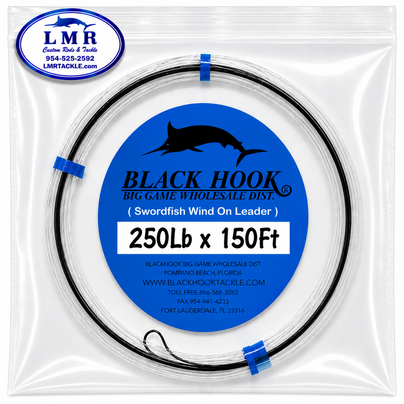 Load image into Gallery viewer, Black Hook 250Lb x 150Ft Swordfish Wind On Leader - LMR Tackle
