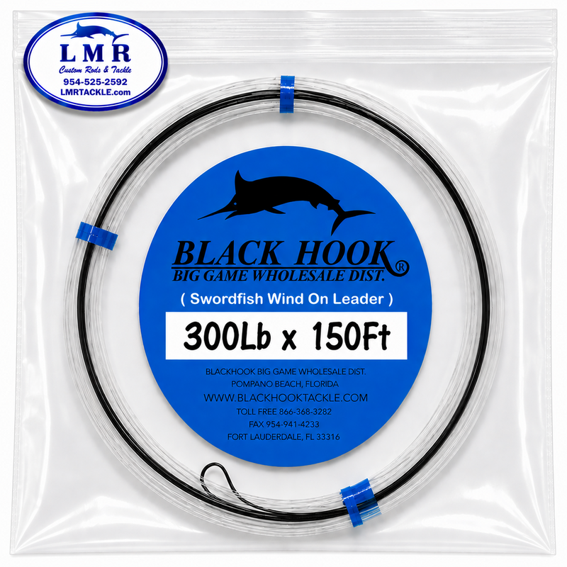 Load image into Gallery viewer, Black Hook 300Lb x 150Ft Swordfish Wind On Leader - LMR Tackle
