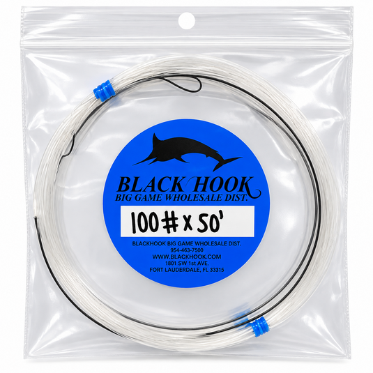 Black Hook Vertical Jigging Wind-On Leader 50 ft in 100 lb test