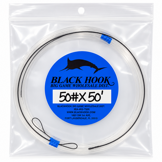 Black Hook Vertical Jigging Wind-On Leader 50 ft in 50 lb test