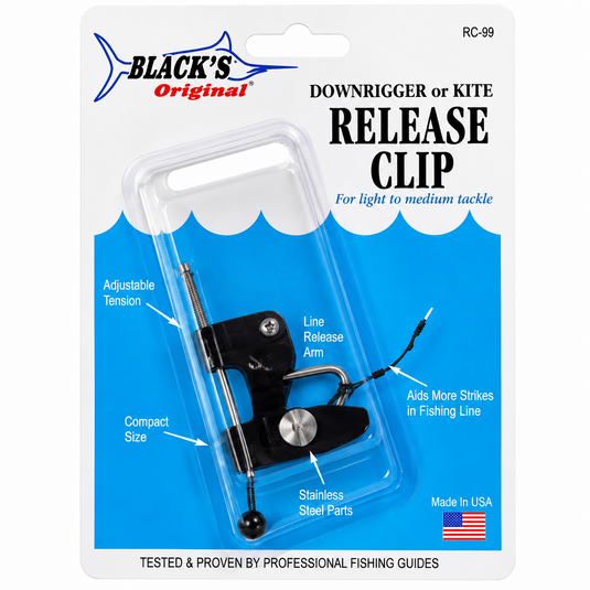 Black's Original RC-99 downrigger and kite fishing release clip