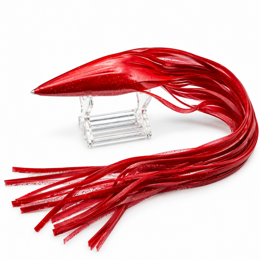 Blue Ocean 03 solid red replacement lure skirt with red and silver glitter