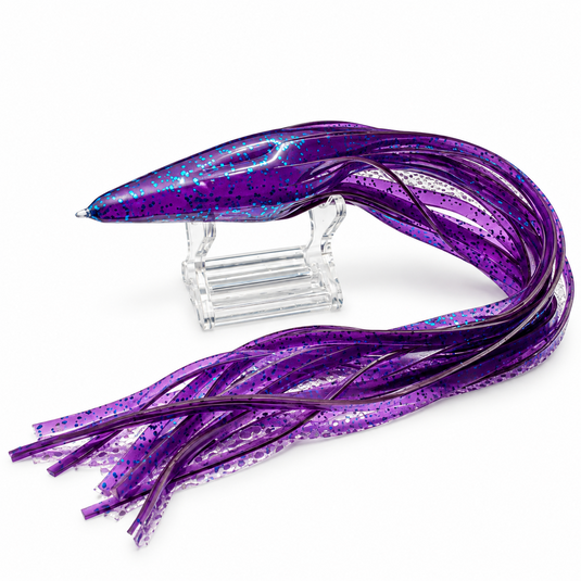 Blue Ocean 190 clear purple replacement lure skirt with purple glitter
