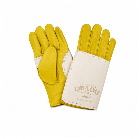 Bo Jenyns Obadu medium weight leather wiring gloves — 6oz cowhide for sailfish, marlin, tuna and swordfish