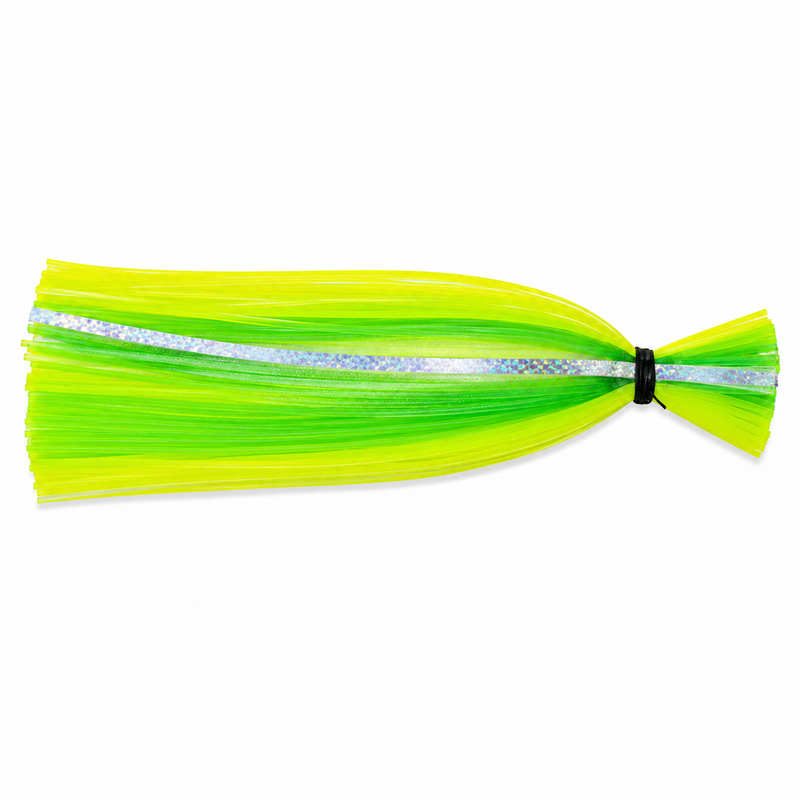 Load image into Gallery viewer, C&amp;H Lures chartreuse and green trolling lure skirt

