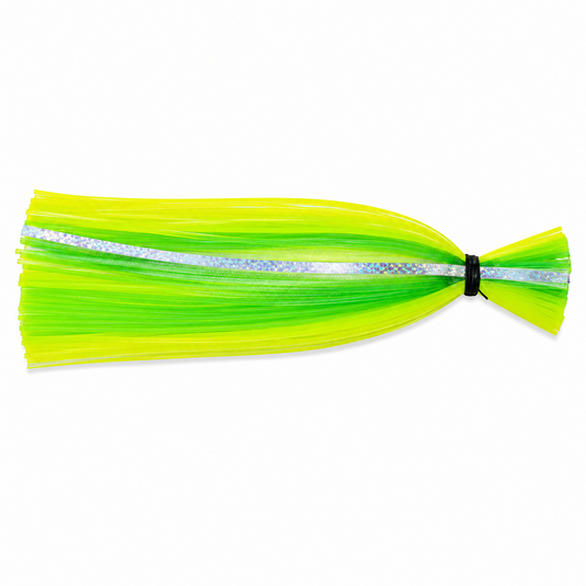 C&H Lures chartreuse and green trolling lure skirt