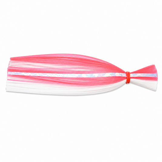 C&H Lures pink and white trolling lure skirt