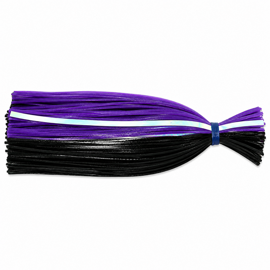 C&H Lures purple and black trolling lure skirt