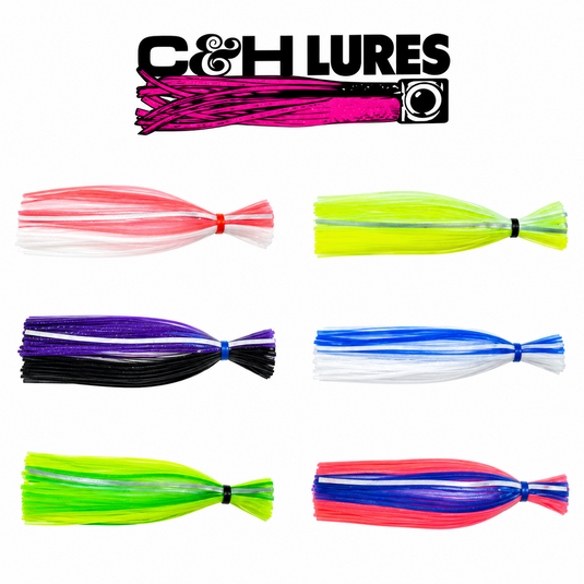 C&H Lures trolling lure skirts in assorted colors