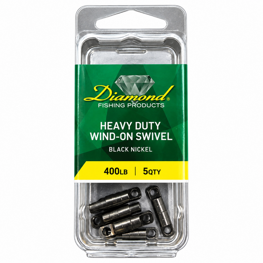 Diamond Heavy Duty Wind-On Swivel black nickel 400 lb 5 pack