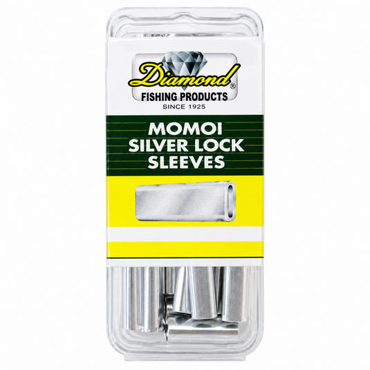 Diamond Momoi Silver Lock Sleeves for offshore fishing leader connections