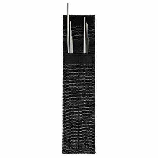EX-TEX Quick Shot Wind-On Needle Set with assorted metal rigging needles displayed in an open black protective storage sleeve.