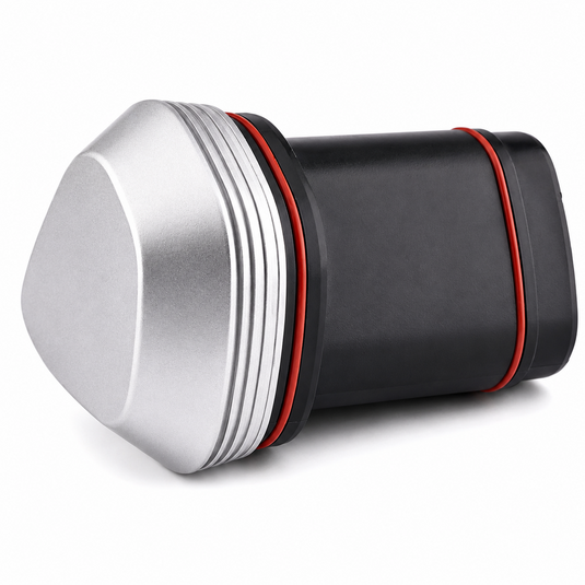 Fathom Electric rechargeable battery pack with silver cap and black housing