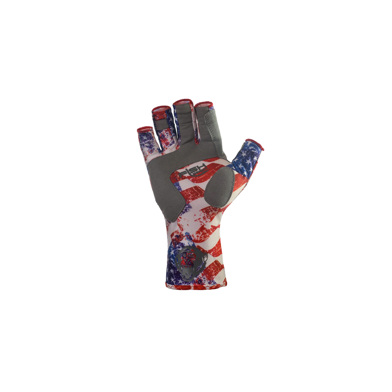 Fish Monkey - Half Finger Guide Gloves - Americana – lmr tackle