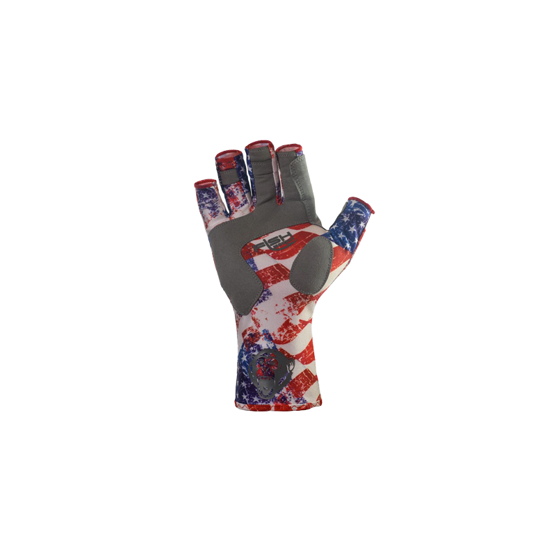 Load image into Gallery viewer, Fish Monkey Half Finger Guide Gloves – Americana
