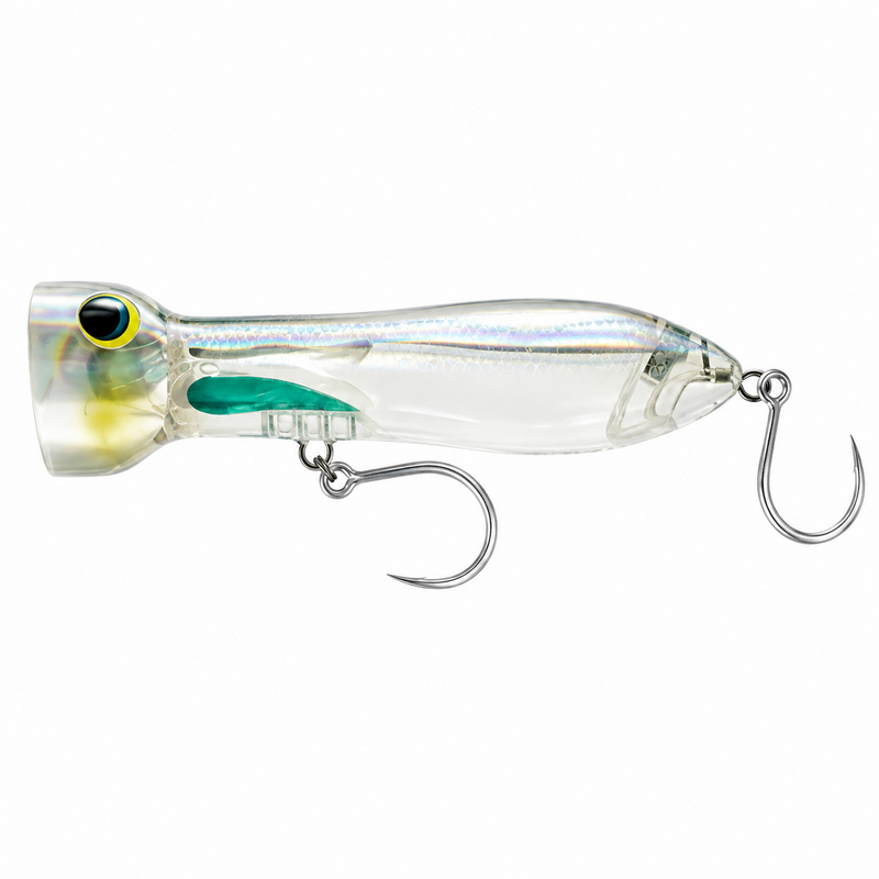 Load image into Gallery viewer, Ghost Shad popper fishing lure with two single hooks
