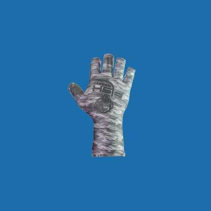 Fish Monkey - Half Finger Guide Gloves - Grey Camo