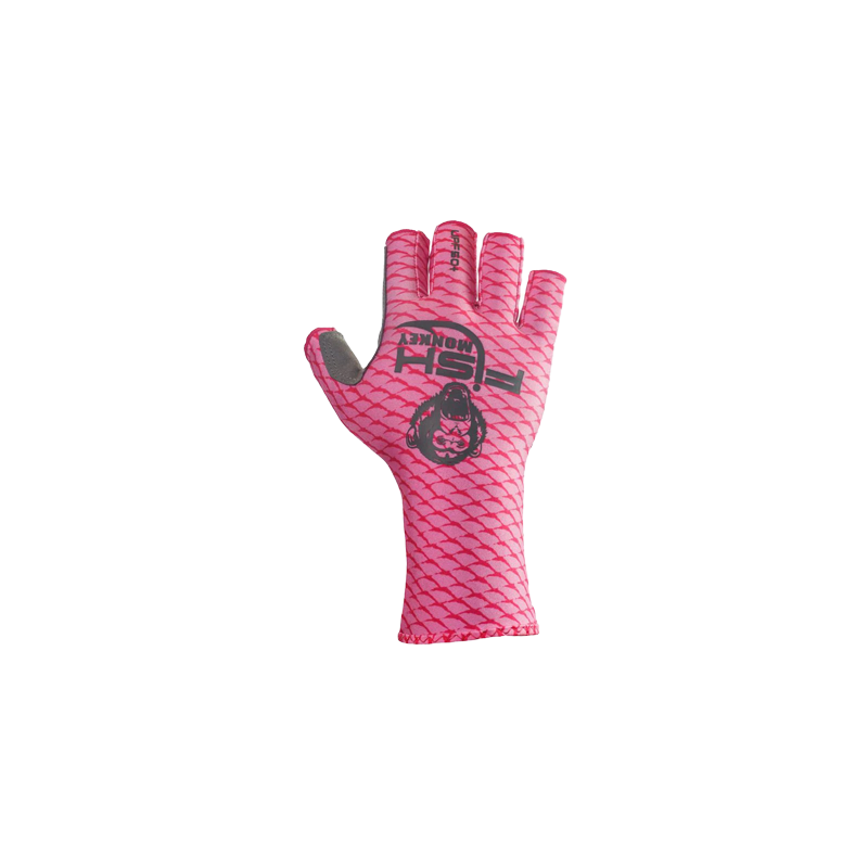 Fish Monkey - Half Finger Guide Gloves - Pink Scales