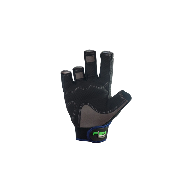 Load image into Gallery viewer, Fish Monkey Half Finger Jigging Gloves – Blue Water Camo – The Crusher
