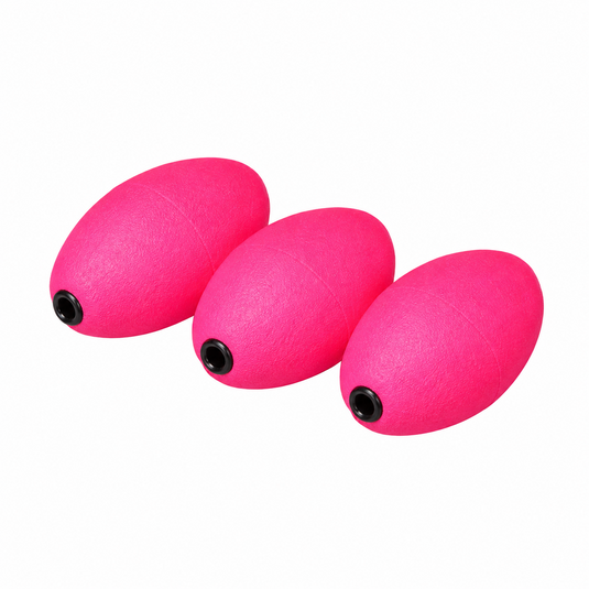 Hot pink oval kite fishing floats for offshore kite fishing rigging