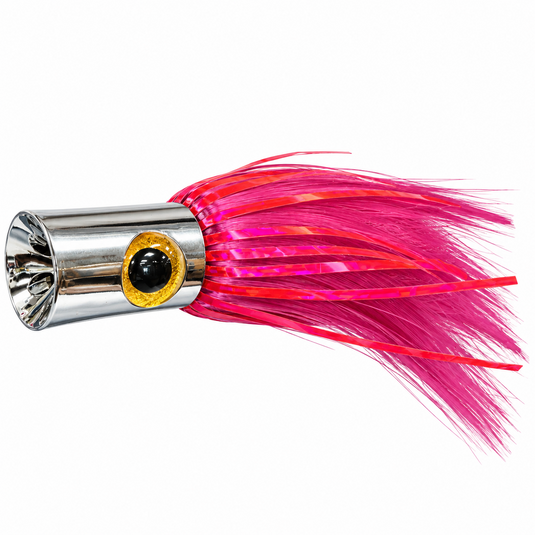Ilander Pink Flash Hair Chrome Head Hawaiian Eye trolling lure IL400F-PK